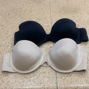 2 strapless bras minus the straps
